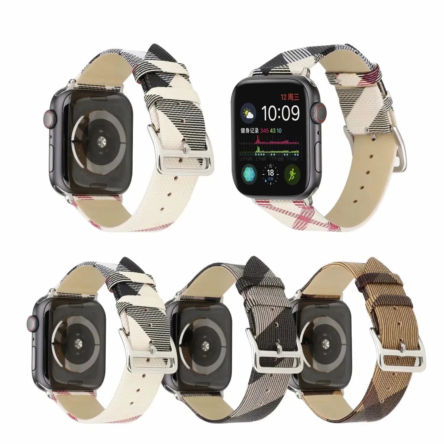 Fashion Light Luxury Leather Check Strap - Bellarte Enchanté Fashion Light Luxury Leather Check Strap